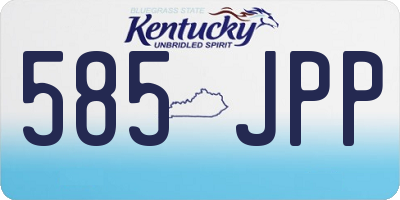 KY license plate 585JPP