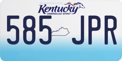 KY license plate 585JPR