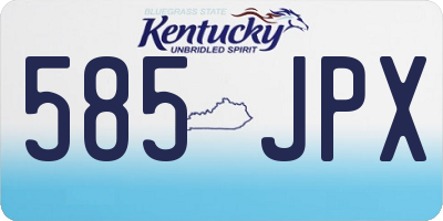 KY license plate 585JPX