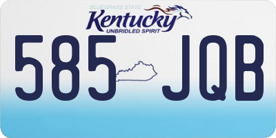 KY license plate 585JQB