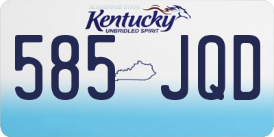 KY license plate 585JQD
