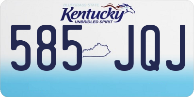 KY license plate 585JQJ