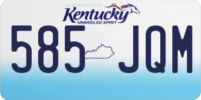 KY license plate 585JQM