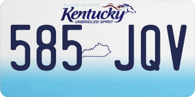 KY license plate 585JQV