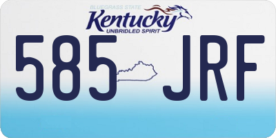 KY license plate 585JRF