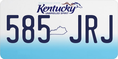 KY license plate 585JRJ