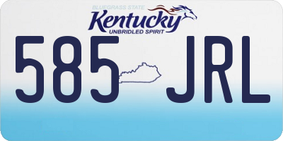 KY license plate 585JRL