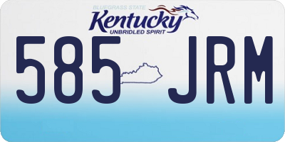 KY license plate 585JRM