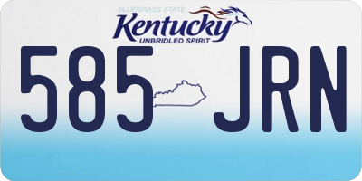 KY license plate 585JRN