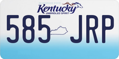 KY license plate 585JRP