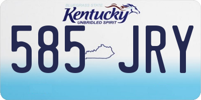KY license plate 585JRY