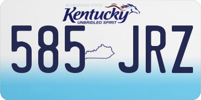 KY license plate 585JRZ