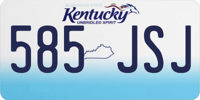 KY license plate 585JSJ