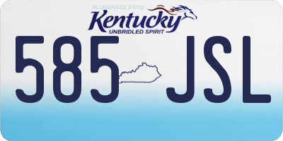 KY license plate 585JSL