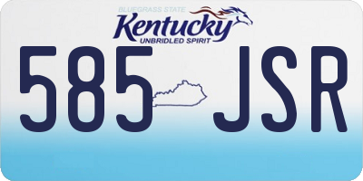 KY license plate 585JSR