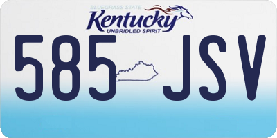 KY license plate 585JSV