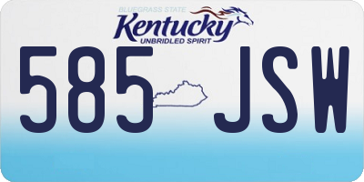 KY license plate 585JSW