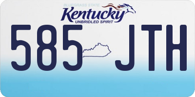 KY license plate 585JTH