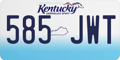 KY license plate 585JWT