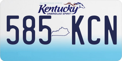 KY license plate 585KCN