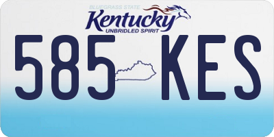 KY license plate 585KES