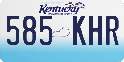 KY license plate 585KHR