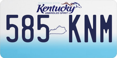 KY license plate 585KNM