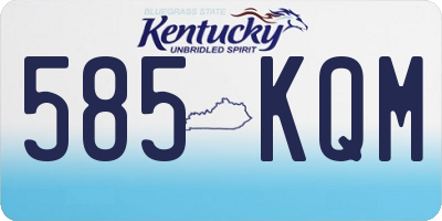 KY license plate 585KQM