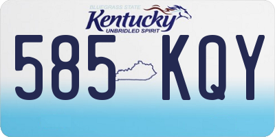 KY license plate 585KQY