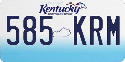 KY license plate 585KRM