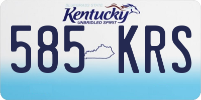 KY license plate 585KRS