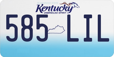 KY license plate 585LIL