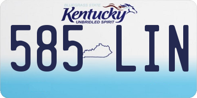 KY license plate 585LIN