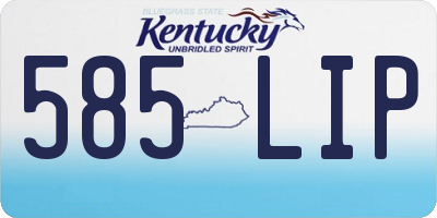 KY license plate 585LIP