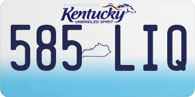 KY license plate 585LIQ