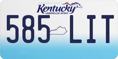 KY license plate 585LIT