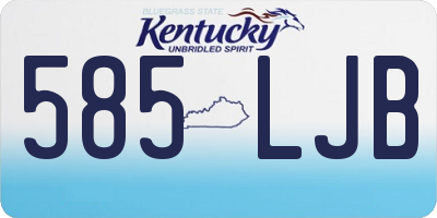 KY license plate 585LJB