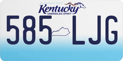 KY license plate 585LJG