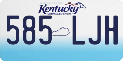 KY license plate 585LJH