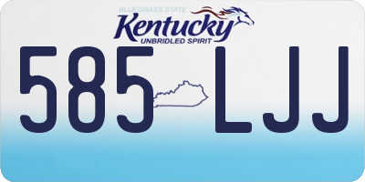 KY license plate 585LJJ
