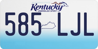 KY license plate 585LJL
