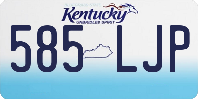 KY license plate 585LJP