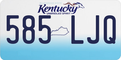 KY license plate 585LJQ