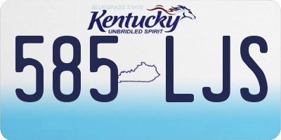 KY license plate 585LJS