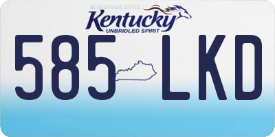 KY license plate 585LKD