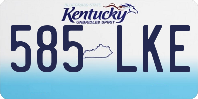 KY license plate 585LKE