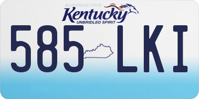 KY license plate 585LKI
