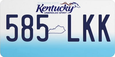 KY license plate 585LKK