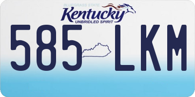 KY license plate 585LKM