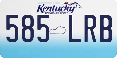KY license plate 585LRB